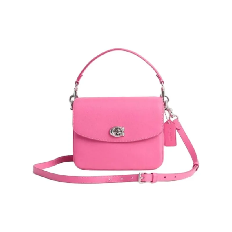 COACH Cassie Leather One Shoulder Handbag Trumpets Women's Pink-0