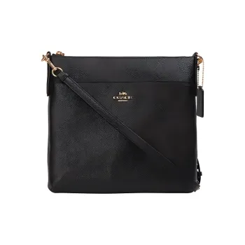 COACH Kitt Grain Leather Shoulder Bag Women's Black