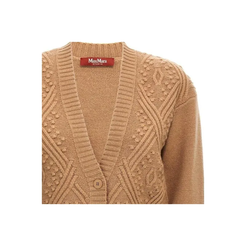 MaxMara Studio Buttoned V Neck Cardigan-3