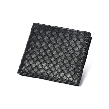 CARTELO Polyester With Cow Leather Wallet Men's Black/Coffee