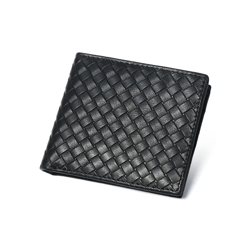 CARTELO Polyester With Cow Leather Wallet Men's Black/Coffee-0