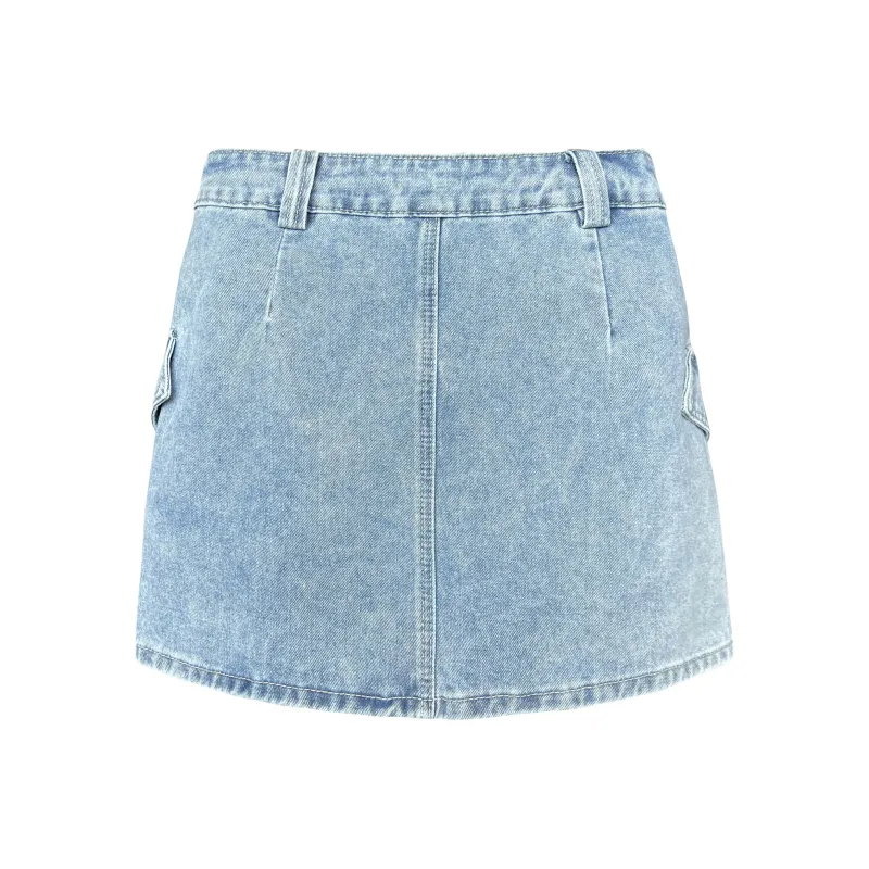 FAR BACK Denim Short Skirts Women's-6