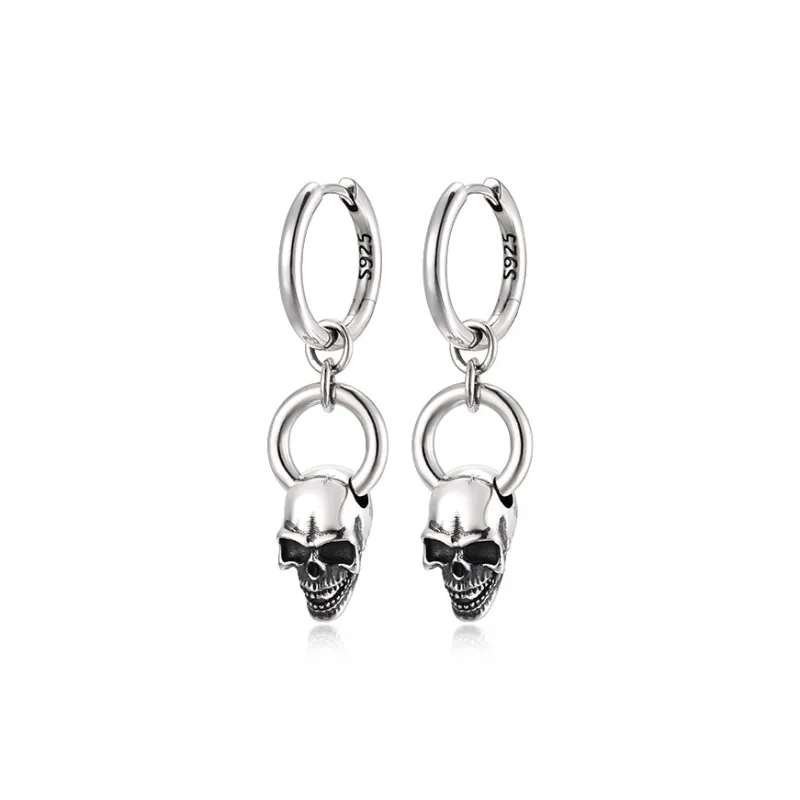 IDEAGEMER 925 Sterling Silver Earrings Men's-0