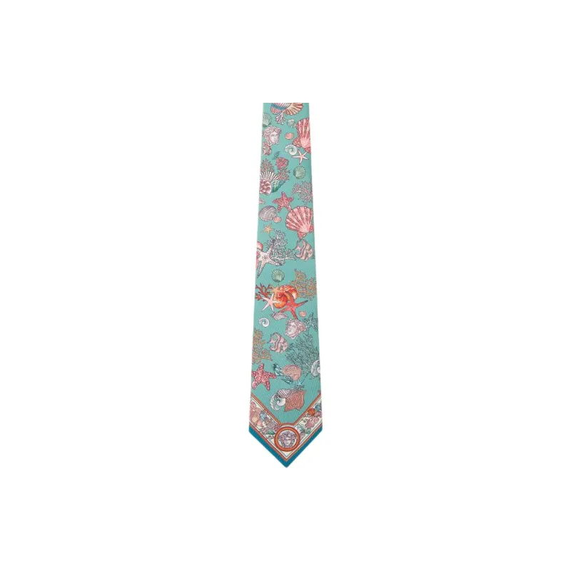 VERSACE Underwater Barocco Silk Tie-1