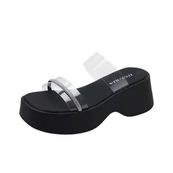 Puppytown Rubber Sole Rhinestone Odor Resistant Quick Dry Slide Slippers Women's