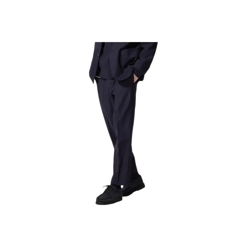 UNIQLO Suit Trousers Men Navy Blue-0