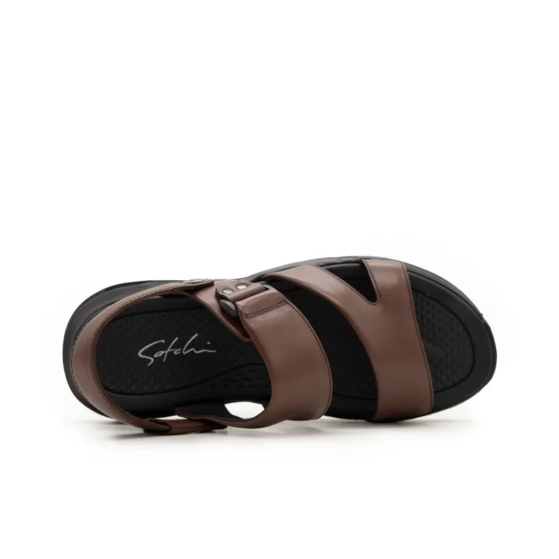 Satchi Beach Sandals Men's Brown-4