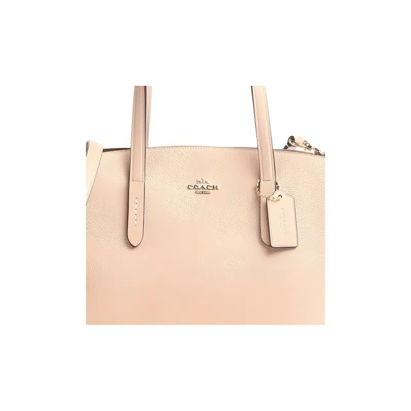 COACH Charlie Cow Leather Crossbody Bag, Shoulder Bag, Crossbody Tote Handbag Women's Beech Brown-4