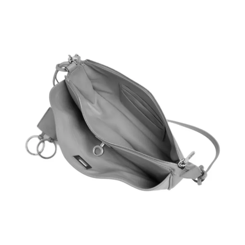Balenciaga Rodeo Cow Leather Shoulder Bag Women's Cloud Gray-3