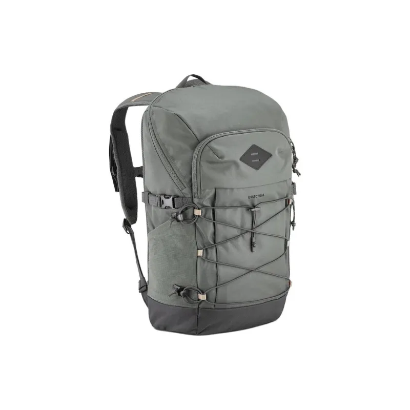 DECATHLON Polyester Backpack Unisex Khaki Gray-2