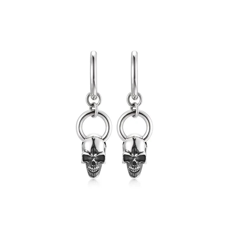 IDEAGEMER 925 Sterling Silver Earrings Men's-1