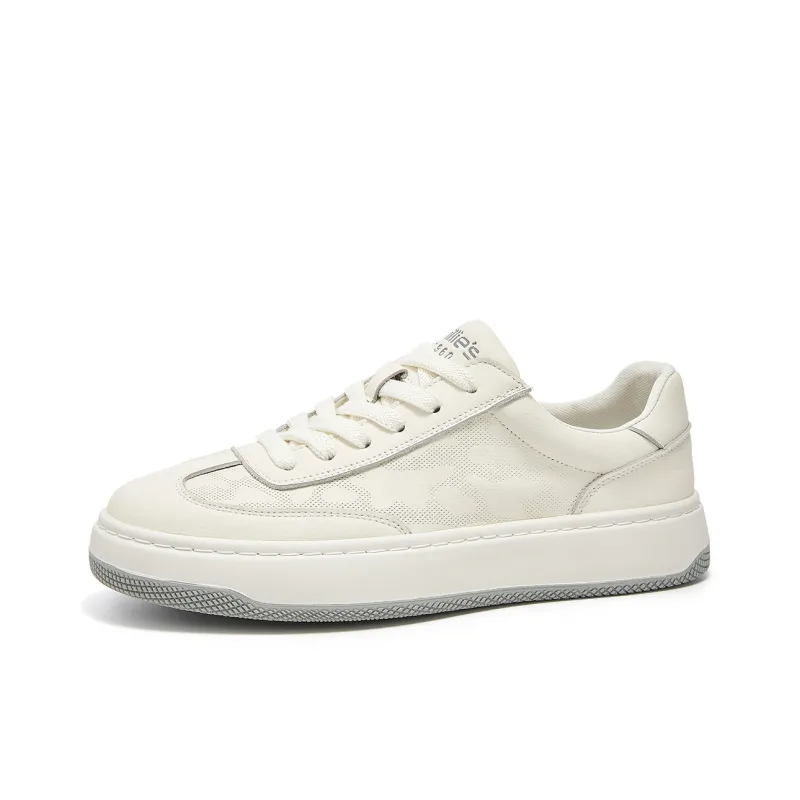 MILLIE'S Low Top Skateboard Shoes Men's White-1