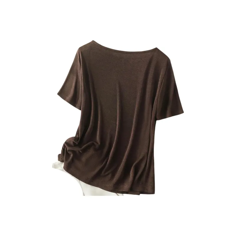 IHIMI Regular T Shirt Women's Dark Brown-2