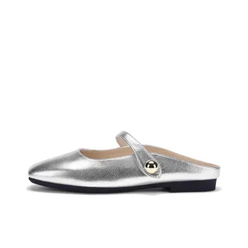 DAPHNE Slip Resistant Abrasion Resistant Closed Toe Slippers Women's Silver