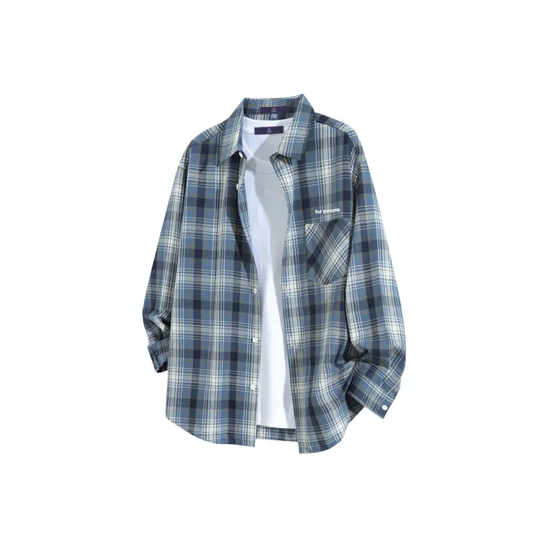 FAX FOR FMACM Shirt Unisex Gray Blue Plaid-7