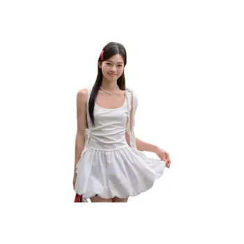 FLIM Slip Dresses Women's White