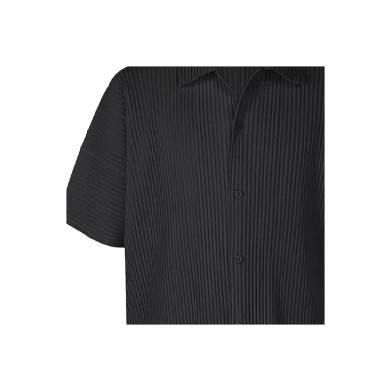 Homme Plissé Issey Miyake Shirt Men's Black-1