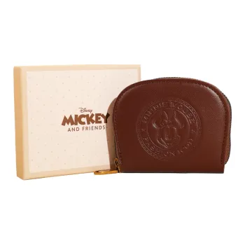 MESUCA Disney Collection Synthetic Leather Card Holder Unisex Brown/Black