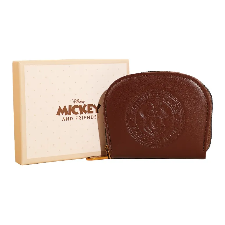 MESUCA Disney Collection Synthetic Leather Card Holder Unisex Brown/Black-0