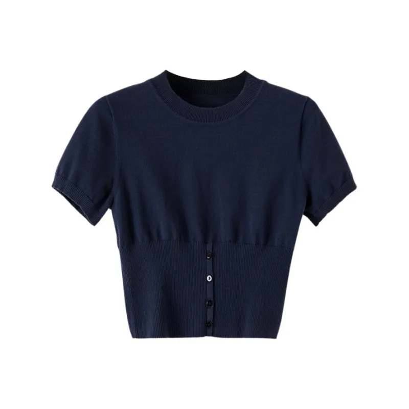 Late White Knitwear Women's Dark Blue-0