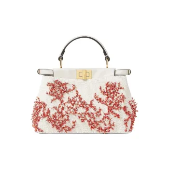 FENDI Peekaboo 3D Micro Bead Shoulder Bag, Crossbody Bag, Handbag Mini Women's Multicolor