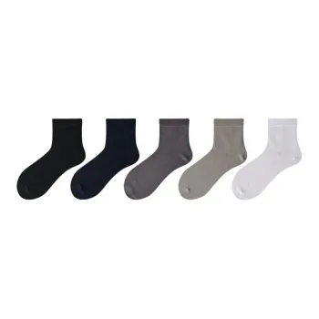 MIANWUQI Mid Calf Socks Unisex 5 Pack