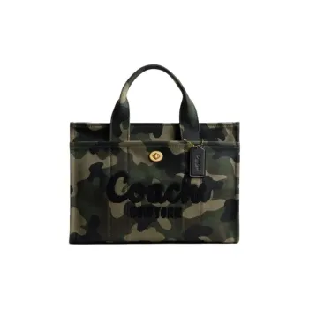 COACH Cargo Cotton Tote Bag, Shopping Bag, Handbag Tubas Women's Green