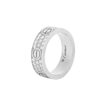 Cartier 18kt White Gold Love Diamond Ring