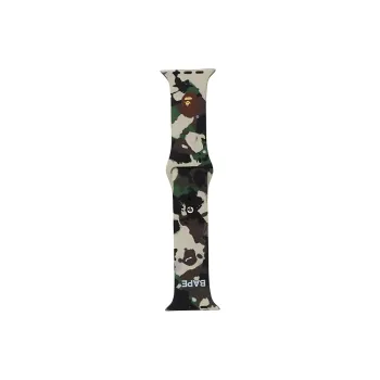 A BATHING APE Watch Band Apple Compatibility 45mm Silicone Material