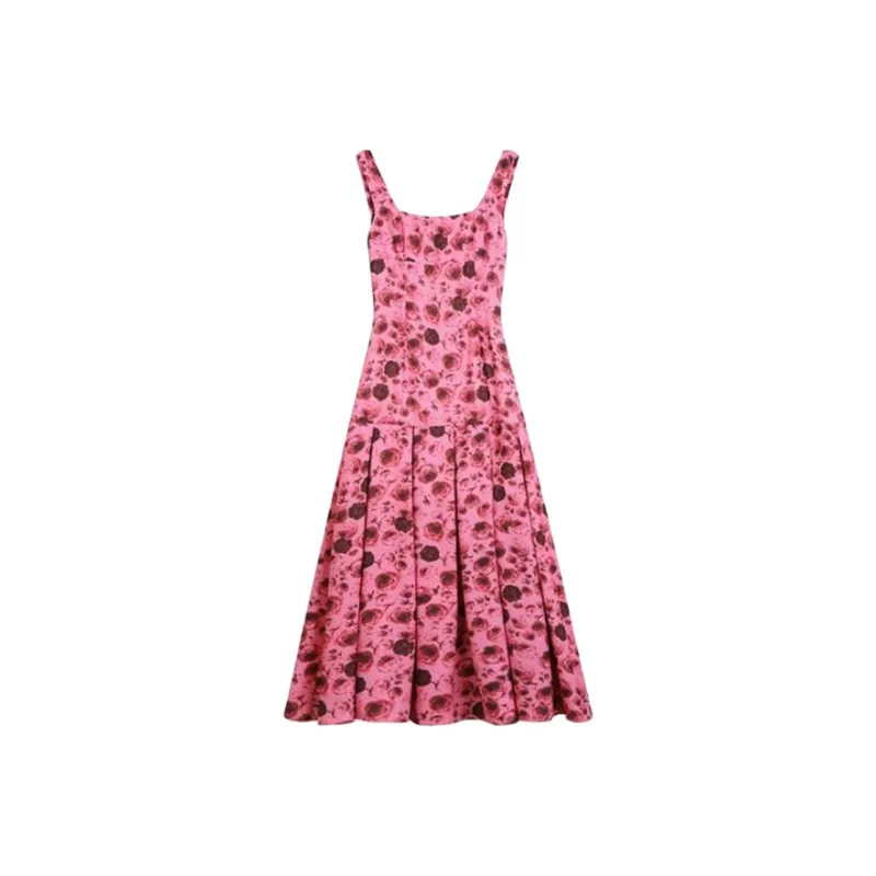 DOKZB Slip Dresses Women's Rose Red-0