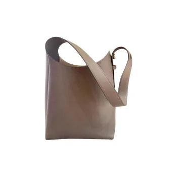 TORY BURCH Romy Cow Leather Shoulder Bag Women's Mushroom Gray