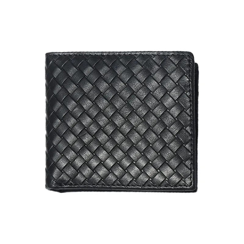 CARTELO Polyester With Cow Leather Wallet Men's Black/Coffee-1