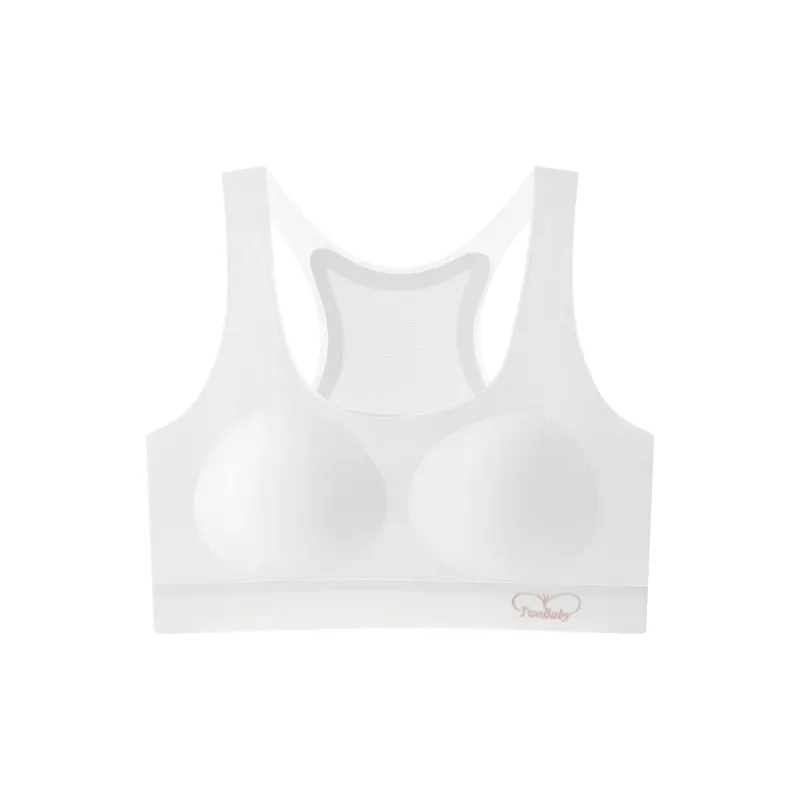 QIANLINGMEI 100% Cotton Girlish Bra Women's-0