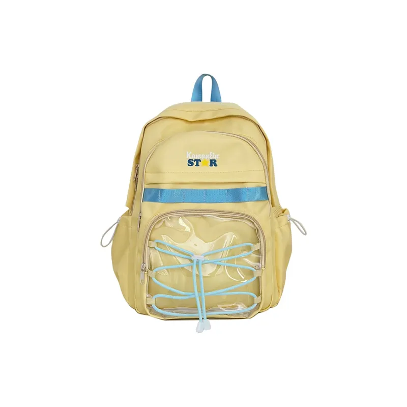 AIBAG Nylon Backpack Unisex Blue/Yellow/Black/White-7