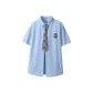 [Minimalist Style Japanese Style]Sky Blue (M Gothic Text Chest Logo)