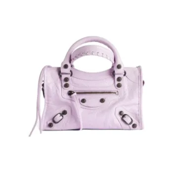 Balenciaga Le City Sheepskin One Shoulder Handbag Mini Women's Light Purple