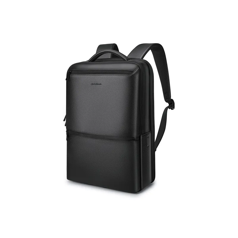 WilliamPOLO Cow Leather Backpack Men's Black-3