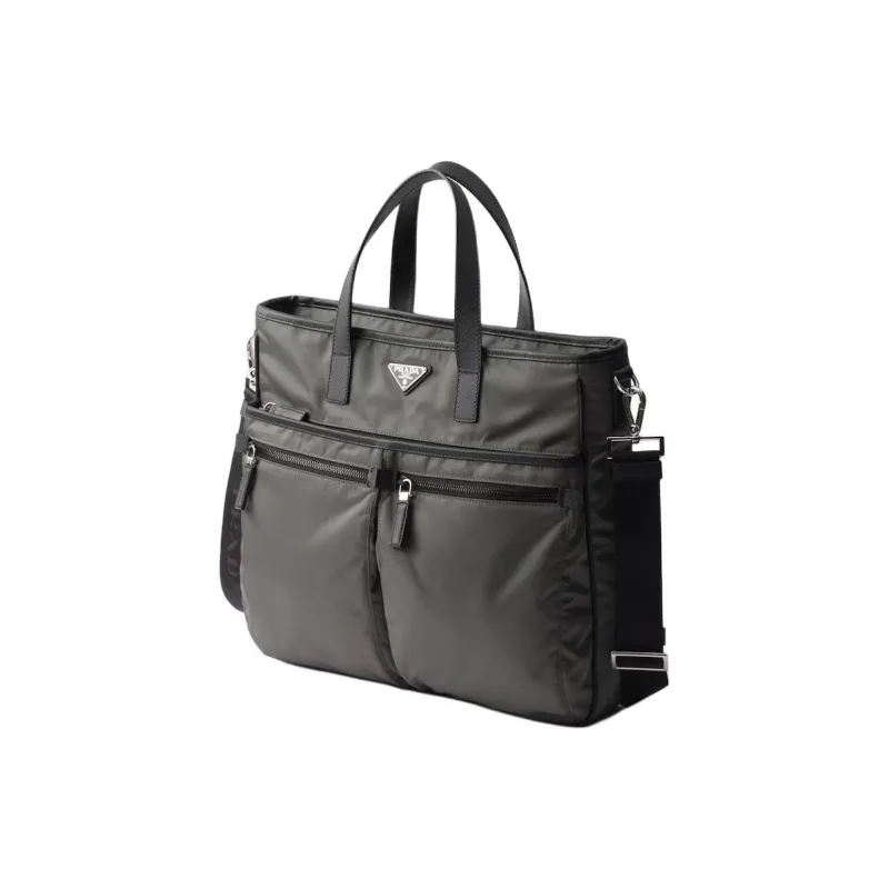 PRADA Re Nylon Tote Bag, Shopping Bag, Shoulder Bag, Crossbody Bag, Handbag Unisex Forest Green-1