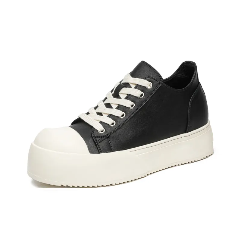 XIAOTOULANG Low Top Skateboard Shoes Unisex Black-1