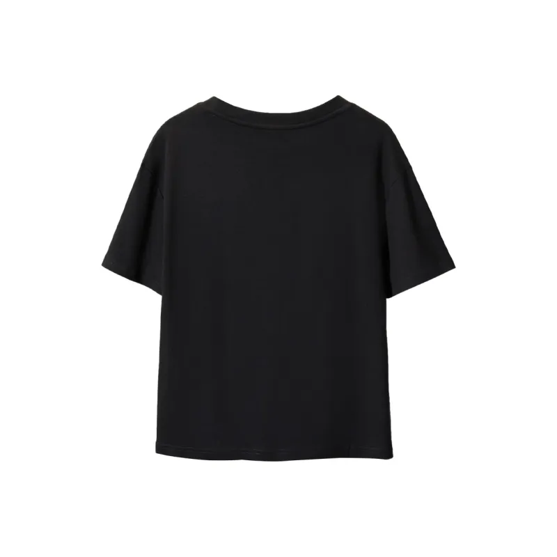 TOUCH Set in Sleeve T Shirt Women's Black-1