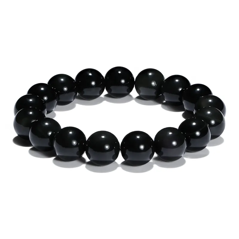 PUTUOSHANWENCHUANG Obsidian Bracelets Unisex-0