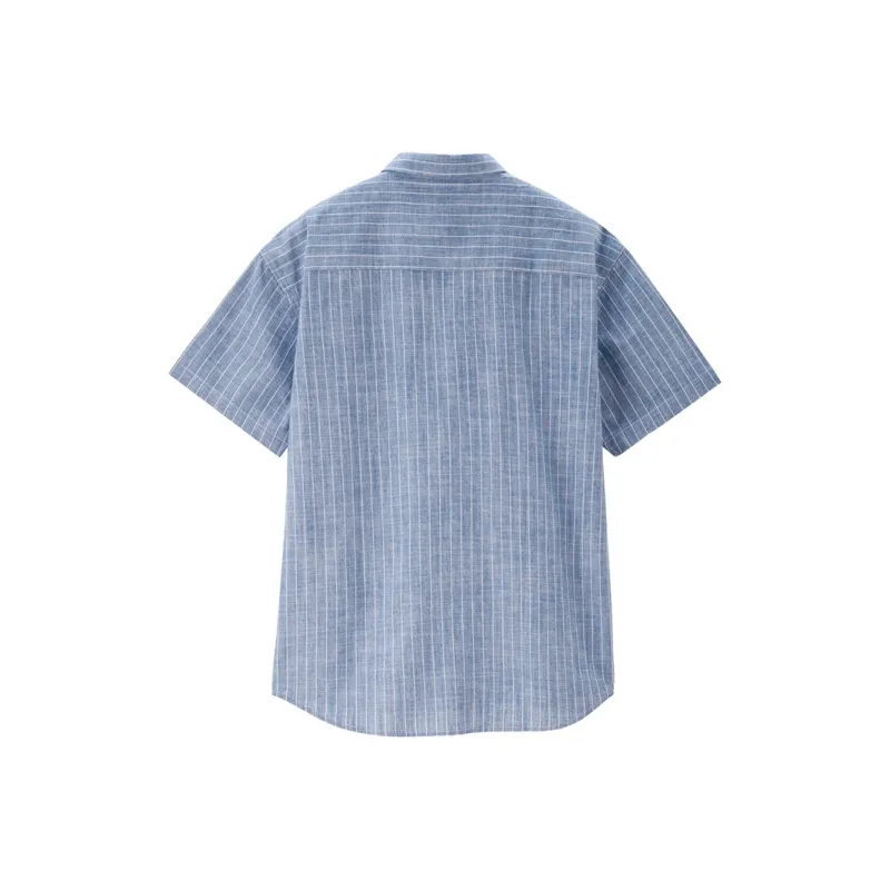 UNIQLO Shirts Men 70 Blue White Stripes-1