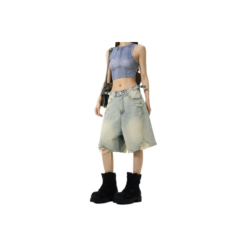 Concubine Zhu Denim Shorts Unisex-0