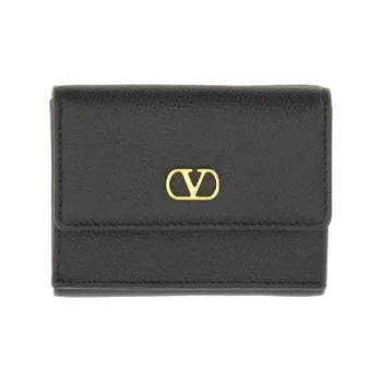 Valentino Cow Leather Wallet Women's Black