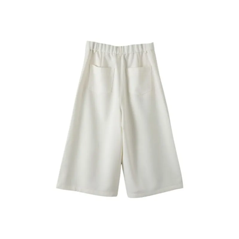 Late White Casual Shorts Women's-1