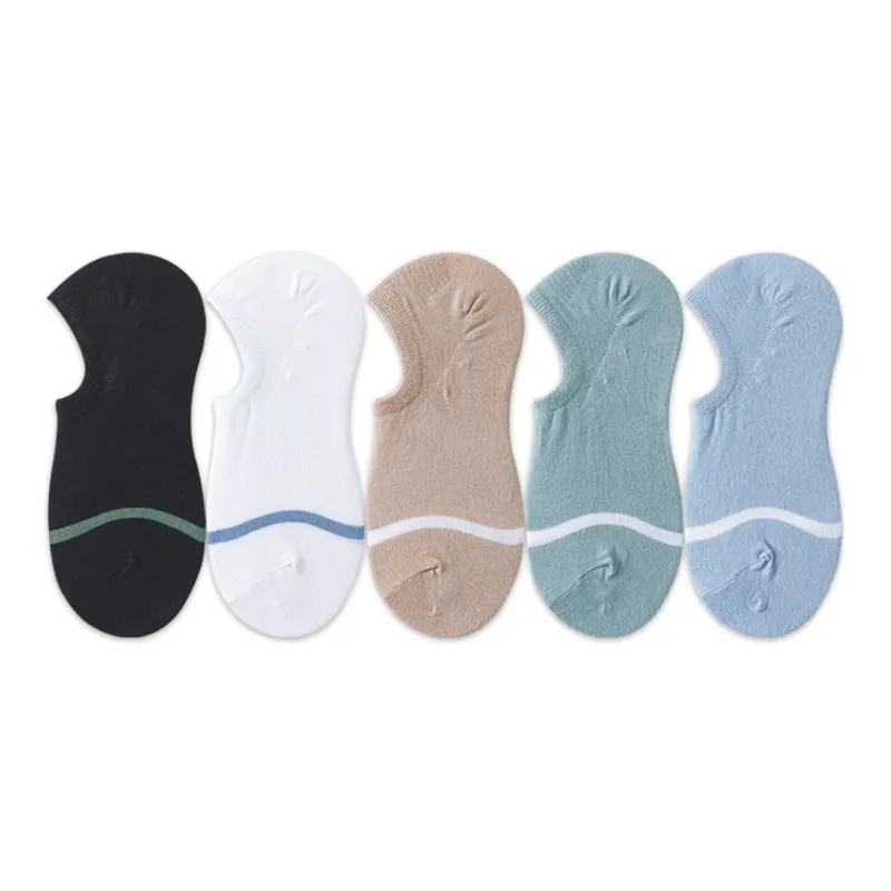 AUGUST No Show Socks Men's 5 Pack-0