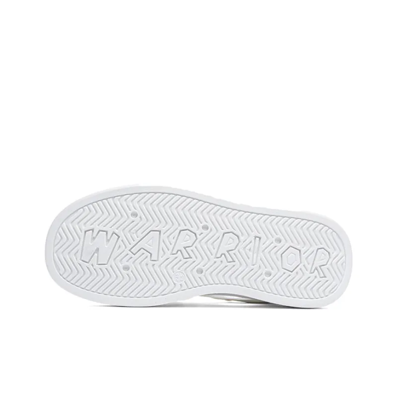 Warrior Abrasion Resistant Height Increasing Low Top Skateboard Shoes Women's White-5