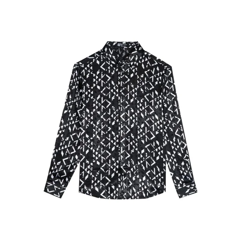 ANDREW MACKENZIE Shirts Unisex Black White-0