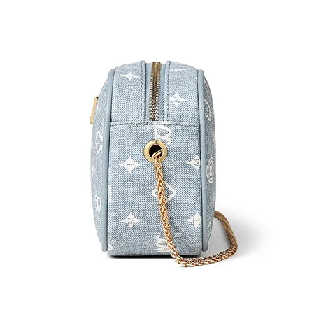 Teenmix PVC Camera Bag, Chain Bag, Shoulder Bag, Crossbody Bag Regular Women's Coffee/Ecru/Sky Blue-12