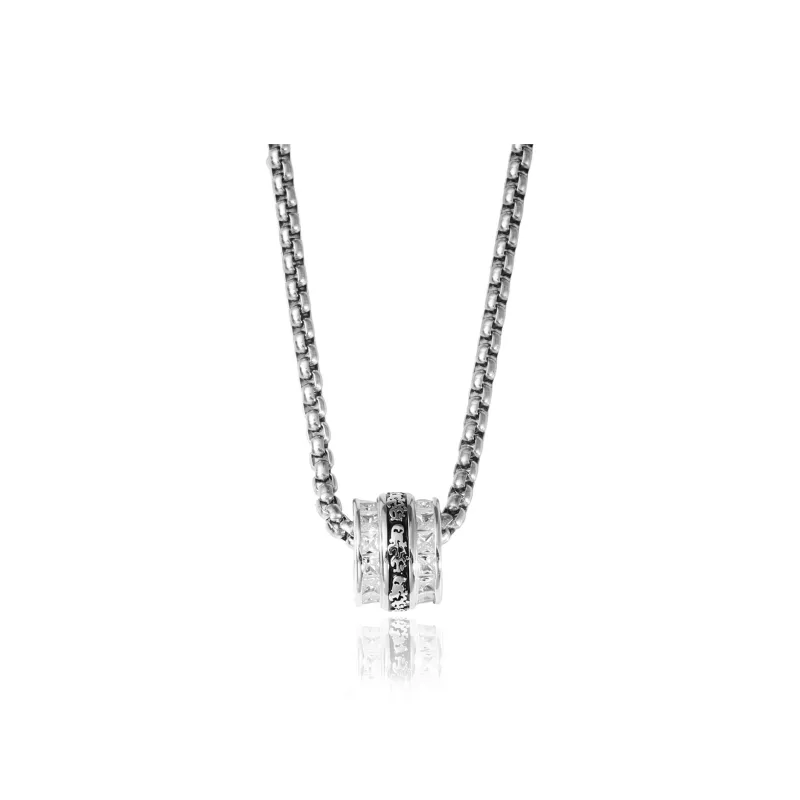 FOREVER MELODY Sterling Silver Necklaces Men's-6
